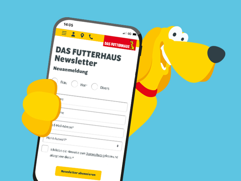 [Translate to Österreich:] DAS FUTTERHAUS-Newsletter