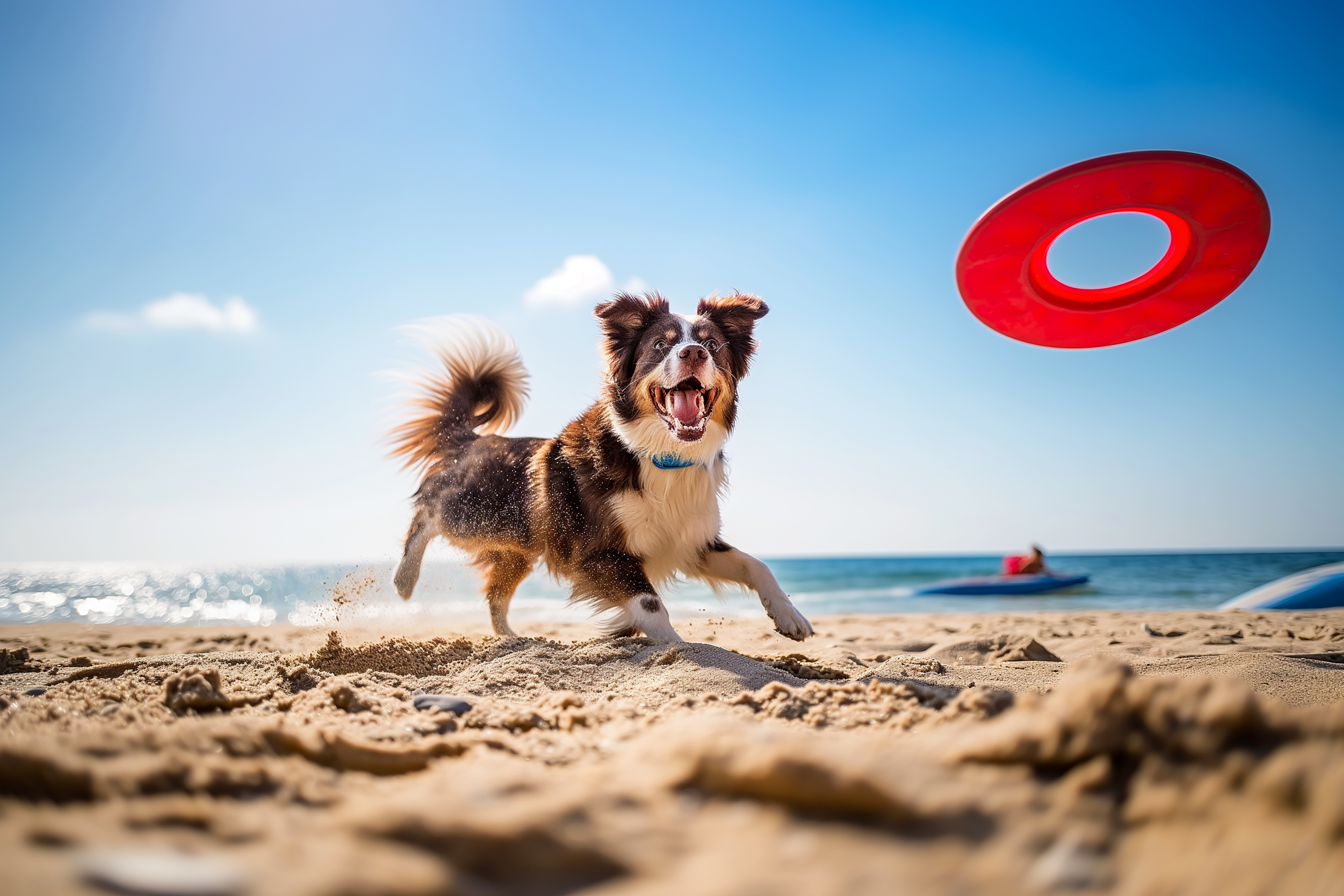 Ein Tag am Strand mit Hund
