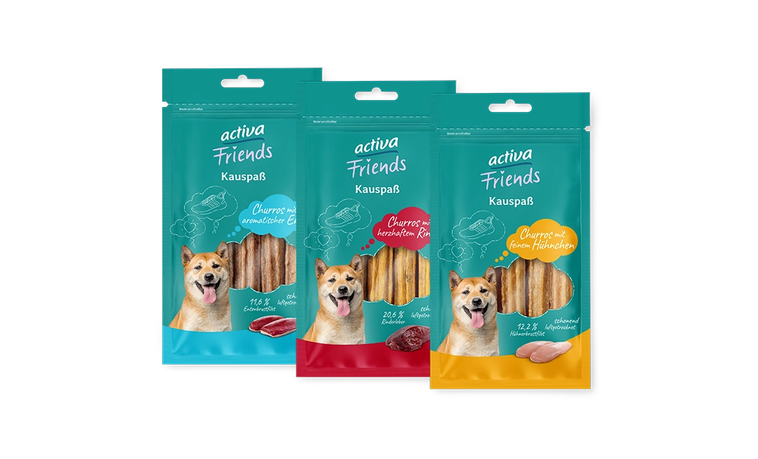 Neuheiten: activa Friends Churros in 3 verschiedenen Sorten