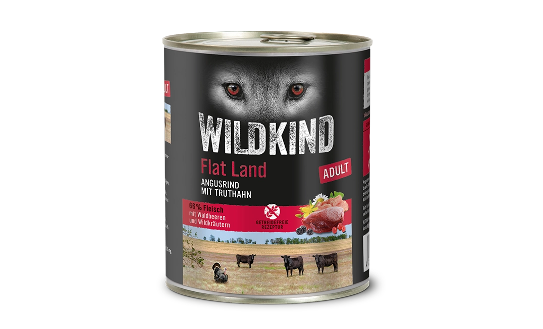 Neuheit WILDKIND Hundenassnahrung - Neue Sorte mit Angusrind und Truthahn