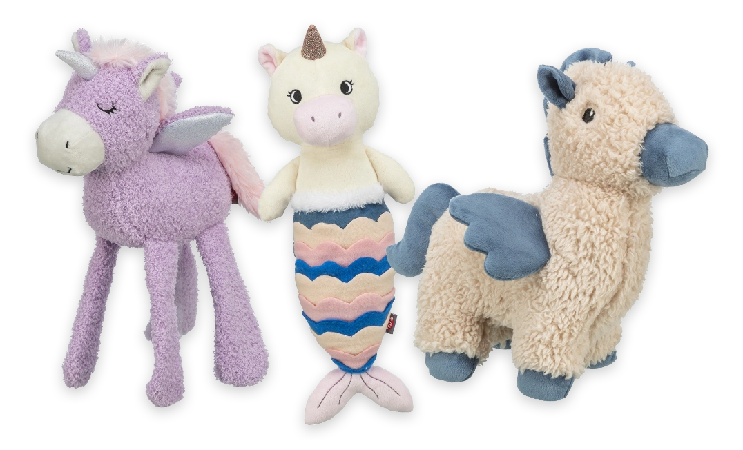 Unterschiedliche Spiel- und Kuscheltiere von TRIXIE für Hunde
